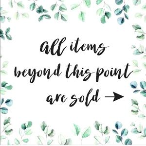 ✨ Beyond here is sold ✨